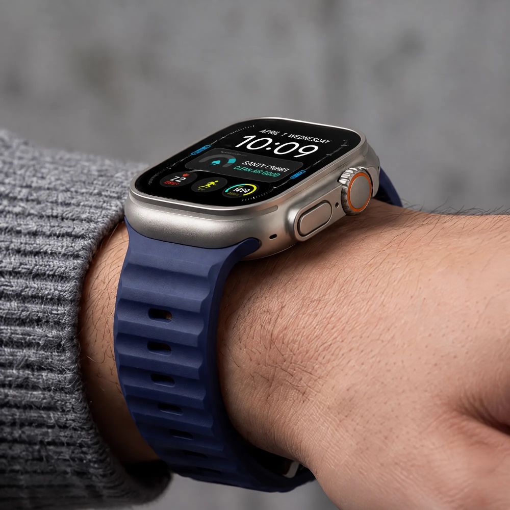 Dirželis Tech-Protect Silicone Line Apple Watch 8 / 9 / 10 / 11 / 12 / SE / Ultra (44 / 45 / 46 / 49 mm), atlanto mėlynas - Image 6