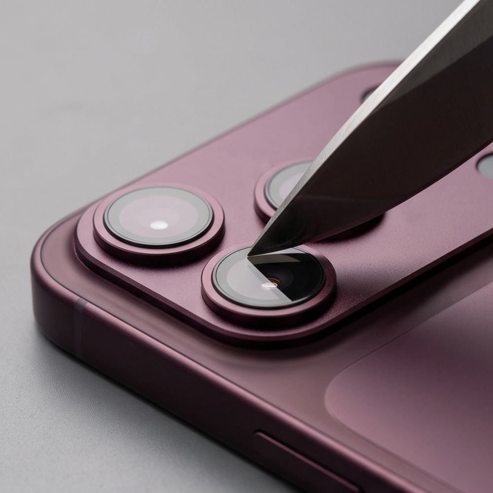 Kameros apsauginis stiklas Tech-Protect Camfull Fit+ iPhone 18 Pro, bordo - Image 5