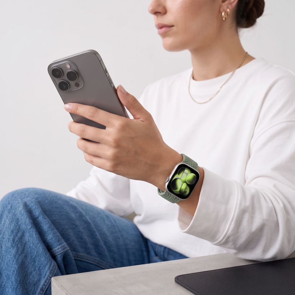 Dirželis Tech-Protect NylonMag Apple Watch 8 / 9 / 10 / 11 / 12 / SE / Ultra (44 / 45 / 46 / 49 mm), pistacijų - Image 5