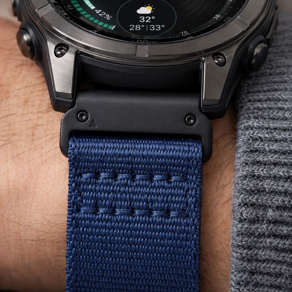 Dirželis Tech-Protect Nylon Classic Garmin Fenix 5X / 5X Plus / 6X / 6X Pro / 7X / 8 / 8 Pro / 9 / 9 Pro (51 mm), vidurnakčio mėlynas - Image 7