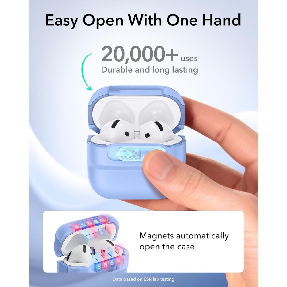 Dėklas ESR Pulse HaloLock MagSafe Apple AirPods 4 / 5, šviesiai mėlynas - Image 6