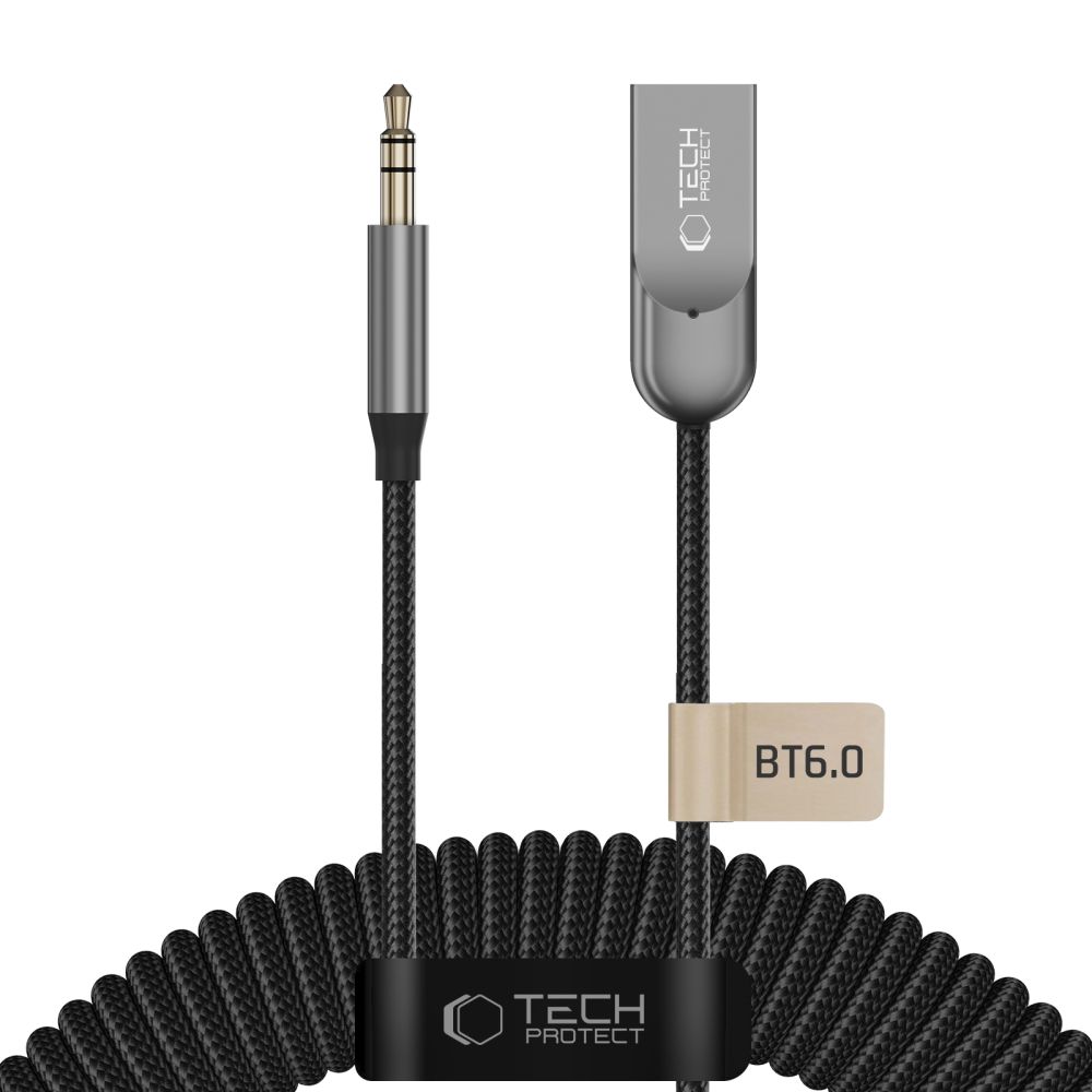 Adapteris Tech-Protect Ultraboost AU04 Bluetooth 6.0 AUX, pilkas - Image 2