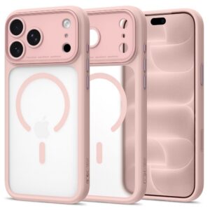 Dėklas Tech-Protect MagPeak MagSafe CC iPhone 17 Pro Max / 18 Pro Max, matinis rožinis