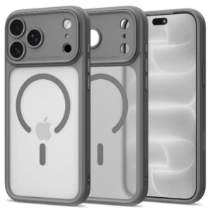 Dėklas Tech-Protect MagPeak MagSafe CC iPhone 17 Pro / 18 Pro, matinis titano