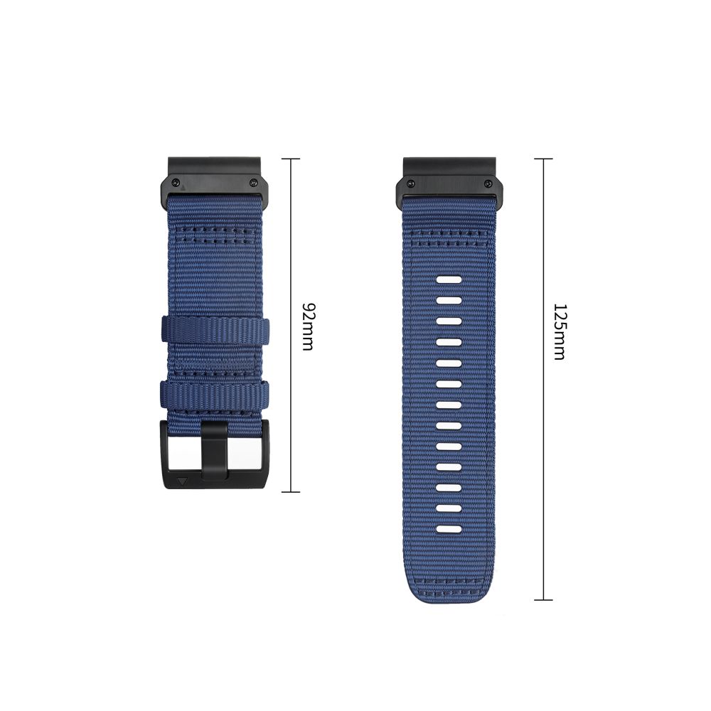 Dirželis Tech-Protect Nylon Classic Garmin Fenix 5X / 5X Plus / 6X / 6X Pro / 7X / 8 / 8 Pro / 9 / 9 Pro (51 mm), vidurnakčio mėlynas - Image 3