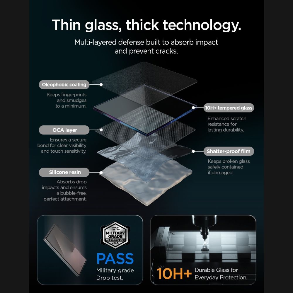 Apsauginis stiklas Spigen Glas.tR EZ Fit Pro Galaxy Z Fold 7 / 8 Ultra su privatumo filtru - Image 8