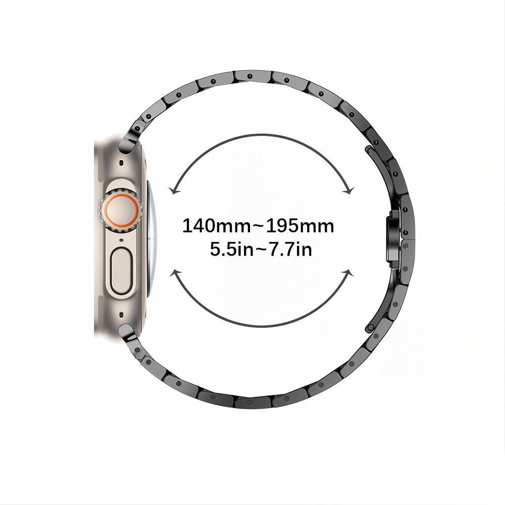Dirželis Tech-Protect Stainless Apple Watch 8 / 9 / 10 / 11 / 12 / SE / Ultra (44 / 45 / 46 / 49 mm), titano oranžinis - Image 4