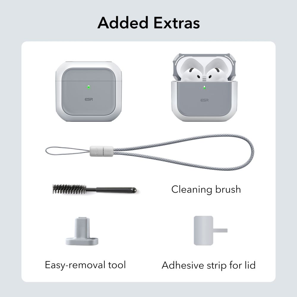 Dėklas ESR Orbit HaloLock MagSafe Apple AirPods 4 / 5, baltas - Image 8