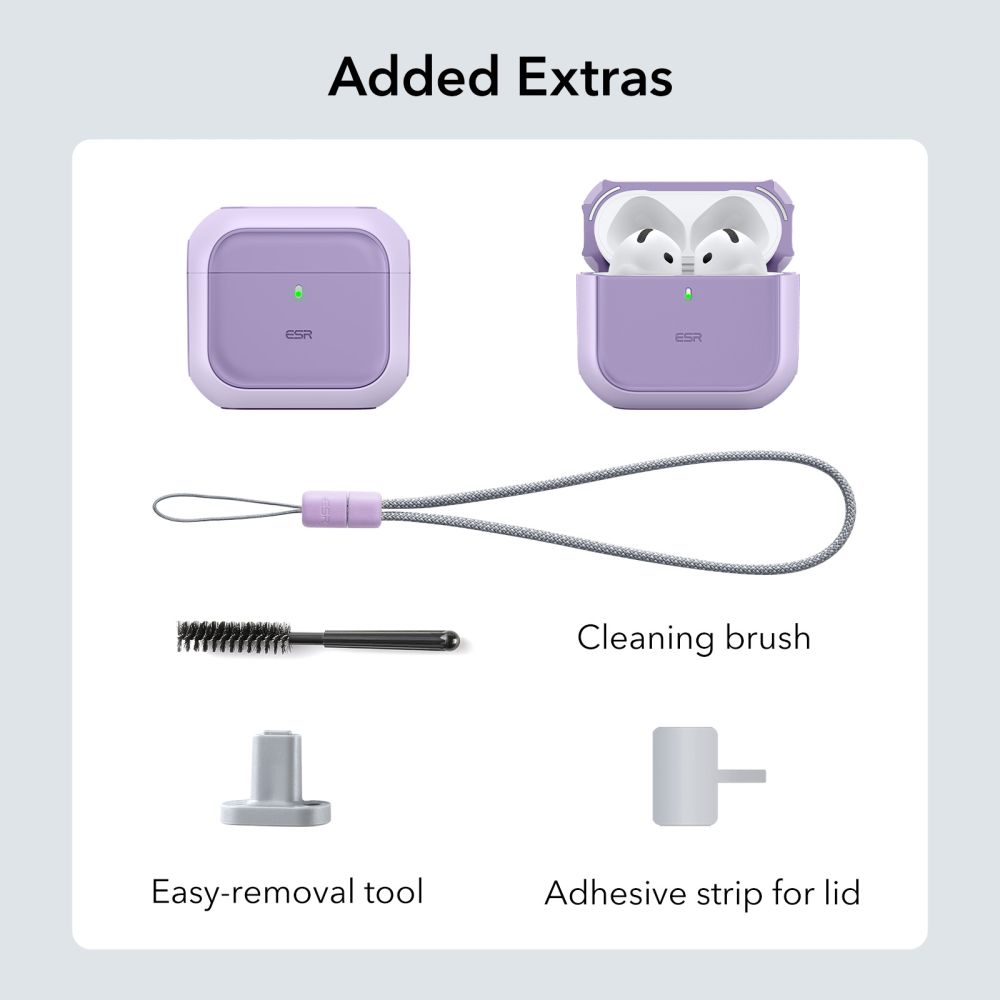 Dėklas ESR Orbit HaloLock MagSafe Apple AirPods 4 / 5, violetinis - Image 8
