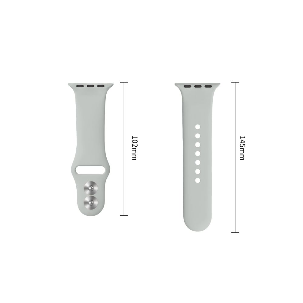 Dirželis Tech-Protect Silicone Apple Watch 8 / 9 / 10 / 11 / 12 / SE / Ultra (44 / 45 / 46 / 49 mm), mėnulio pilkas - Image 3
