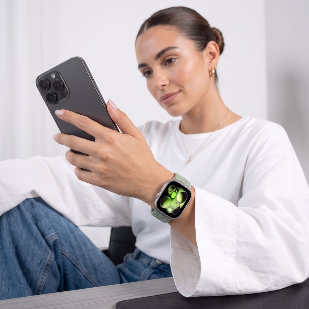Dirželis Tech-Protect NylonMag Apple Watch 8 / 9 / 10 / 11 / 12 / SE / Ultra (44 / 45 / 46 / 49 mm), pistacijų - Image 8