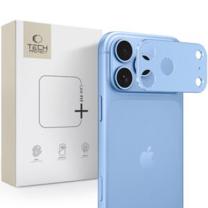 Kameros apsauginis stiklas Tech-Protect CamAlloy Fit+ iPhone 18 Pro, šviesiai mėlynas