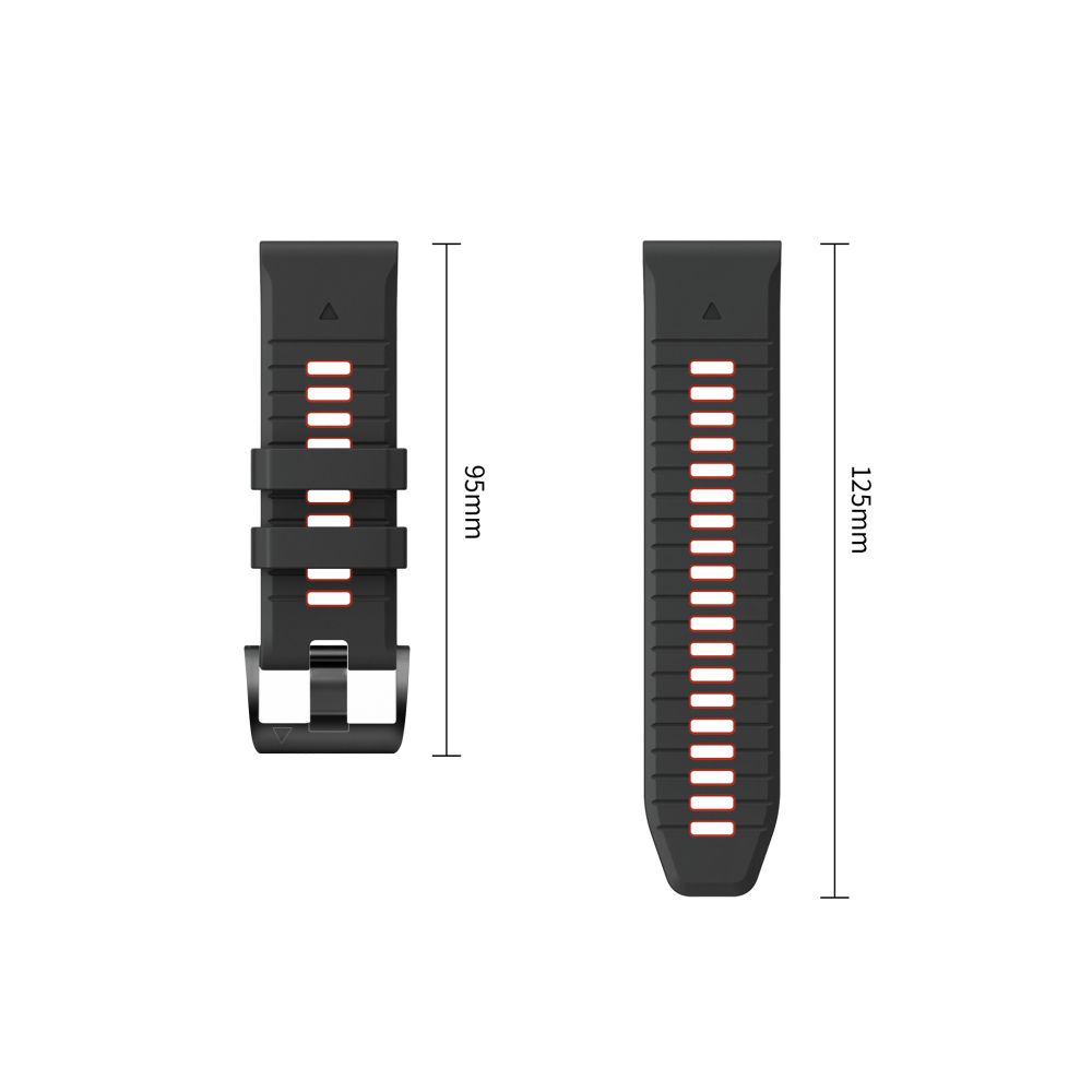Dirželis Tech-Protect IconBand Pro Garmin Fenix 5X / 5X Plus / 6X / 6X Pro / 7X / 8 / 8 Pro / 9 / 9 Pro (51 mm), juodas / raudonas - Image 4