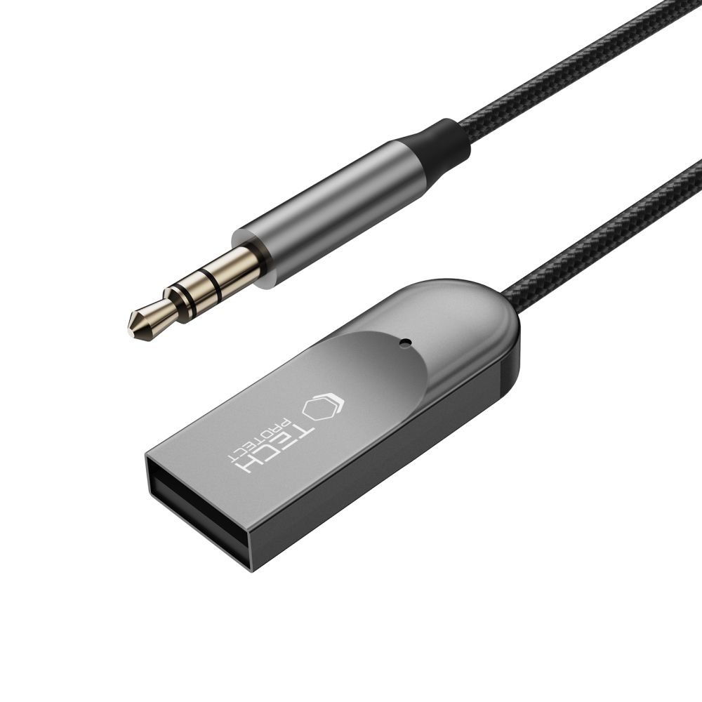 Adapteris Tech-Protect Ultraboost AU04 Bluetooth 6.0 AUX, pilkas - Image 4