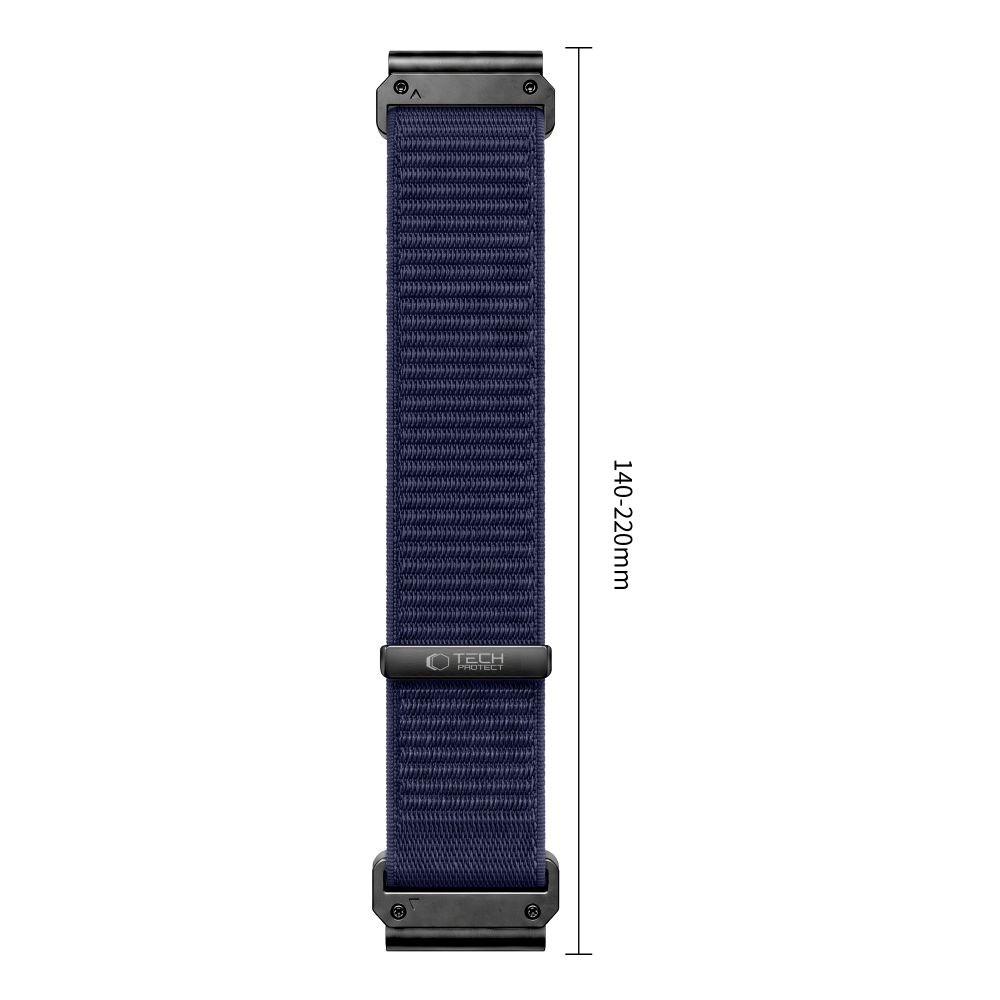 Dirželis Tech-Protect NylonLoop Garmin Fenix 5X / 5X Plus / 6X / 6X Pro / 7X / 8 / 8 Pro / 9 / 9 Pro (51 mm), tamsiai mėlynas - Image 3