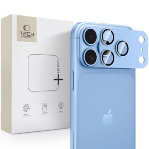 Kameros apsauginis stiklas Tech-Protect Camfull Fit+ iPhone 18 Pro, šviesiai mėlynas